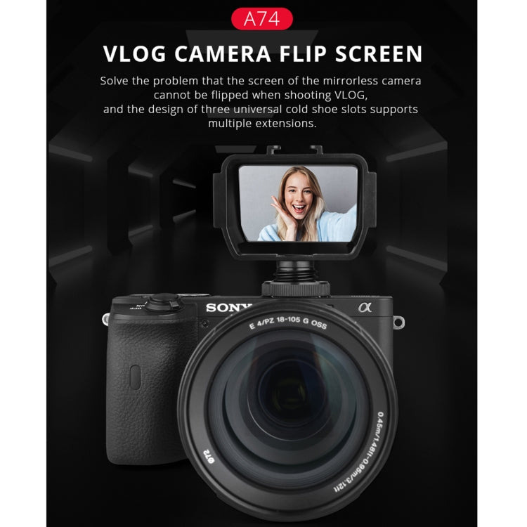 Schermo ribaltabile universale per fotocamera Vlog YELANGU A74