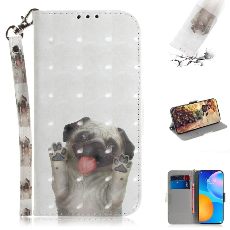 Custodia portafoglio in pelle flip per Huawei P Smart 2021