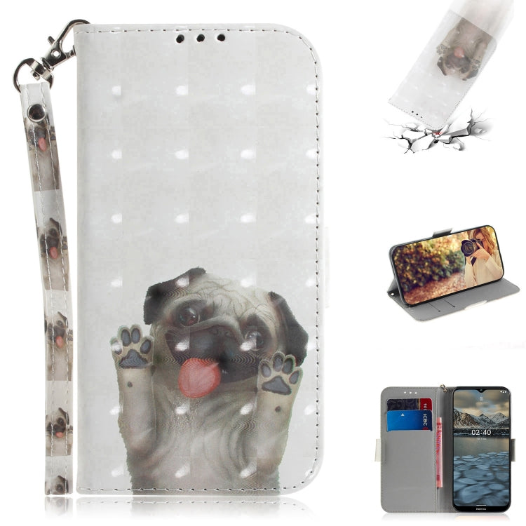 Custodia portafoglio in pelle per Nokia 2.4 con slot carte