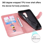 Custodia portafoglio in pelle con zip per smartphone OPPO compati
