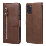 Custodia portafoglio in pelle con zip per smartphone OPPO compati