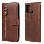 Custodia portafoglio in pelle con zip per smartphone OPPO compati