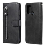 Custodia portafoglio in pelle con zip per smartphone OPPO compati