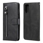 Custodia portafoglio in pelle con zip per smartphone OPPO compati