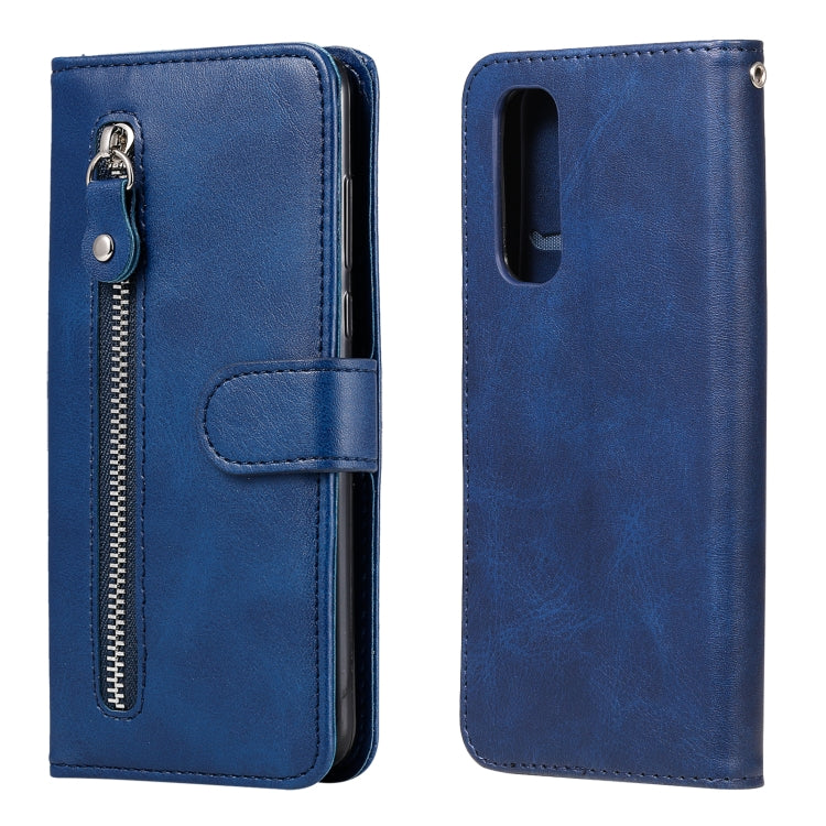 Custodia portafoglio pelle con zip per Realme 7 e compatibili