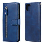 Custodia portafoglio pelle con zip per Realme 7 e compatibili