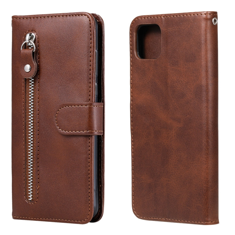 Custodia portafoglio pelle con zip per Realme 7 e compatibili