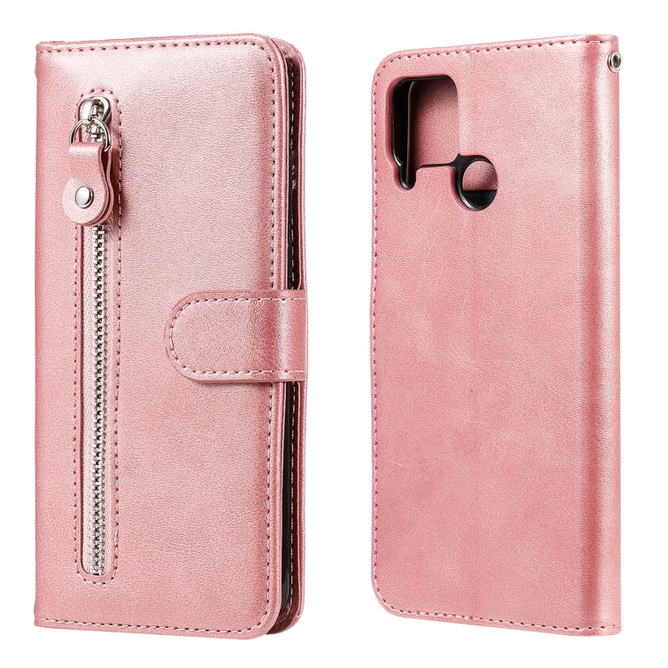 Custodia portafoglio pelle con zip per Realme 7 e compatibili
