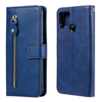 Custodia portafoglio pelle con zip per Realme 7 e compatibili