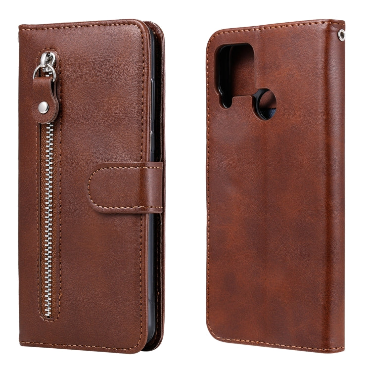 Custodia portafoglio pelle con zip per Realme 7 e compatibili