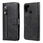 Custodia portafoglio pelle con zip per Realme 7 e compatibili