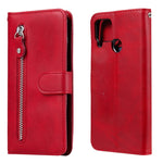 Custodia portafoglio pelle con zip per Realme 7 e compatibili