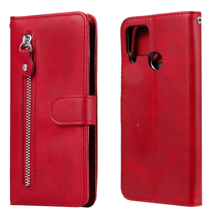 Custodia portafoglio pelle con zip per Realme 7 e compatibili