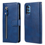 Custodia portafoglio pelle con zip per Realme 7 e compatibili