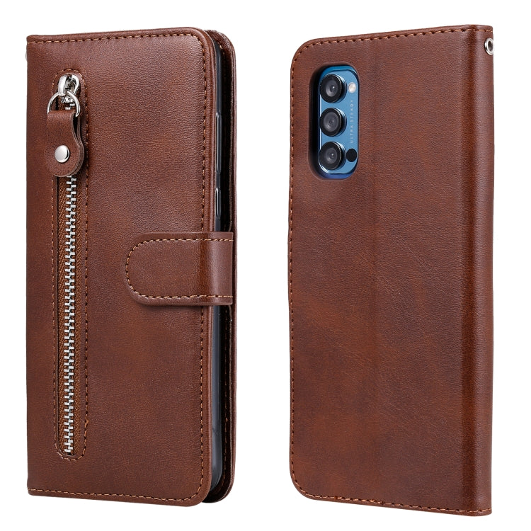 Custodia portafoglio pelle con zip per Realme 7 e compatibili