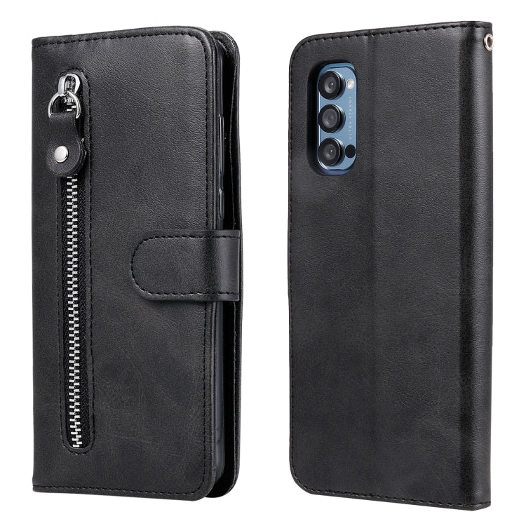 Custodia portafoglio pelle con zip per Realme 7 e compatibili
