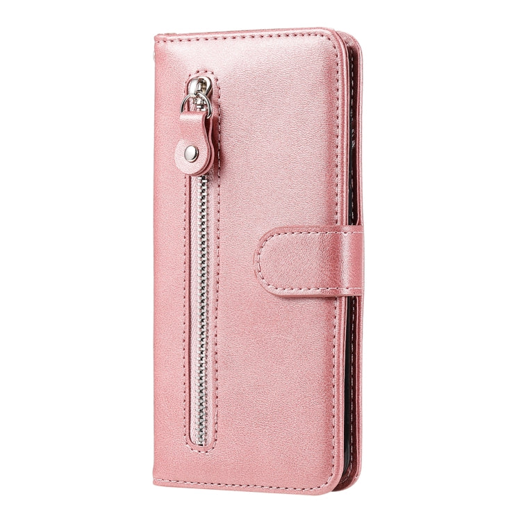Custodia portafoglio in pelle con zip per smartphone compatibili