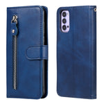 Custodia portafoglio in pelle con zip per smartphone compatibili