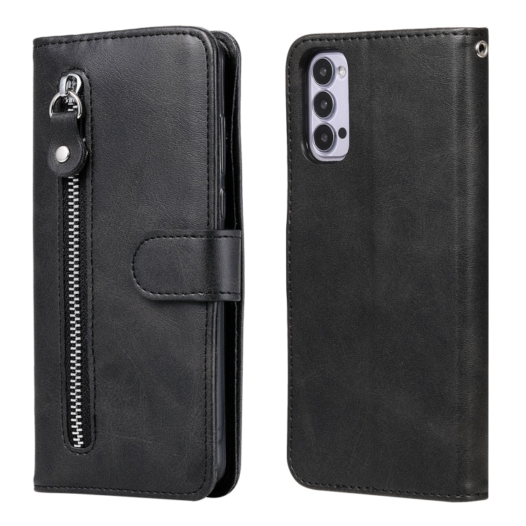 Custodia portafoglio in pelle con zip per smartphone compatibili