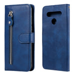 Custodia portafoglio in pelle con zip per smartphone compatibili