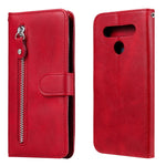 Custodia portafoglio in pelle con zip per smartphone compatibili