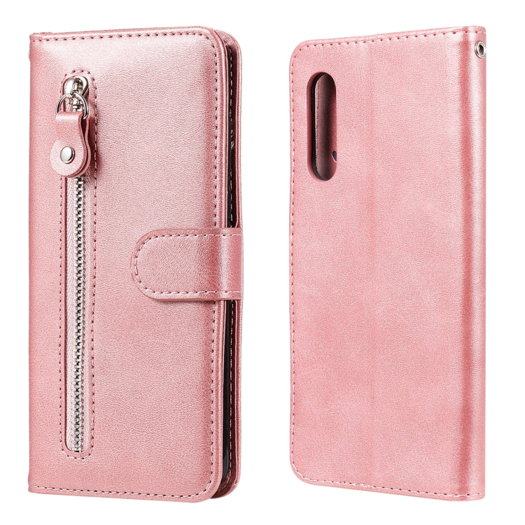 Custodia portafoglio in pelle con zip per smartphone compatibili