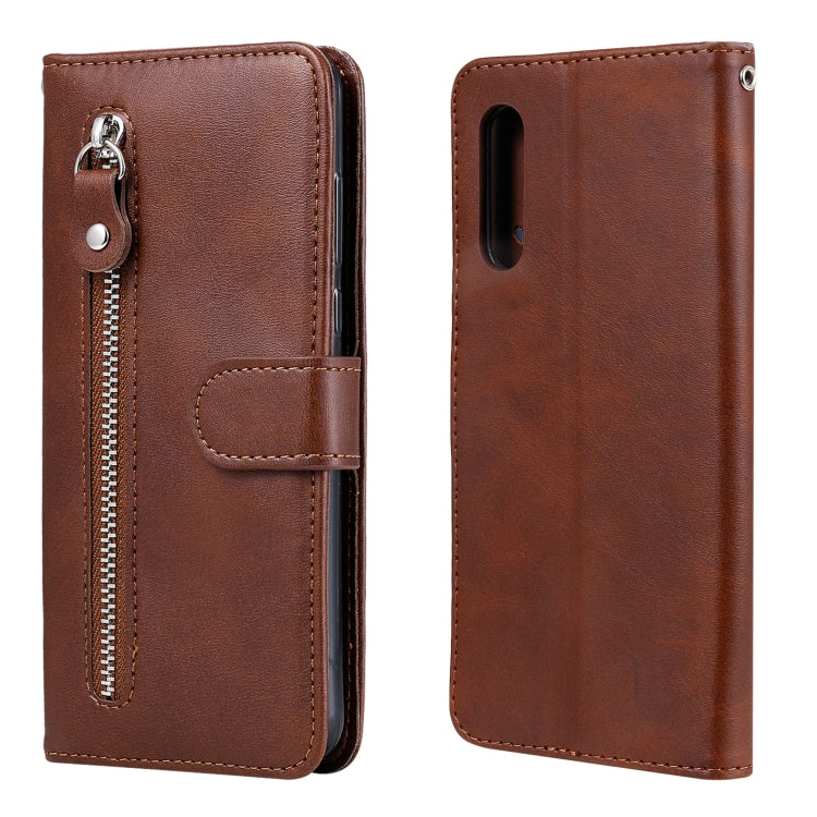 Custodia portafoglio in pelle con zip per smartphone compatibili