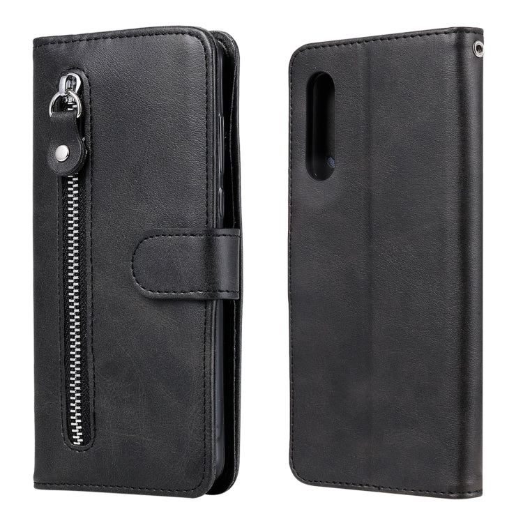 Custodia portafoglio in pelle con zip per smartphone compatibili