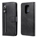 Custodia portafoglio in pelle con zip per smartphone compatibili