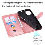 Custodia portafoglio in pelle con zip per Galaxy M31s