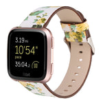 Per Fitbit Versa 1/2 cinturino da polso di ricambio con motivo floreale