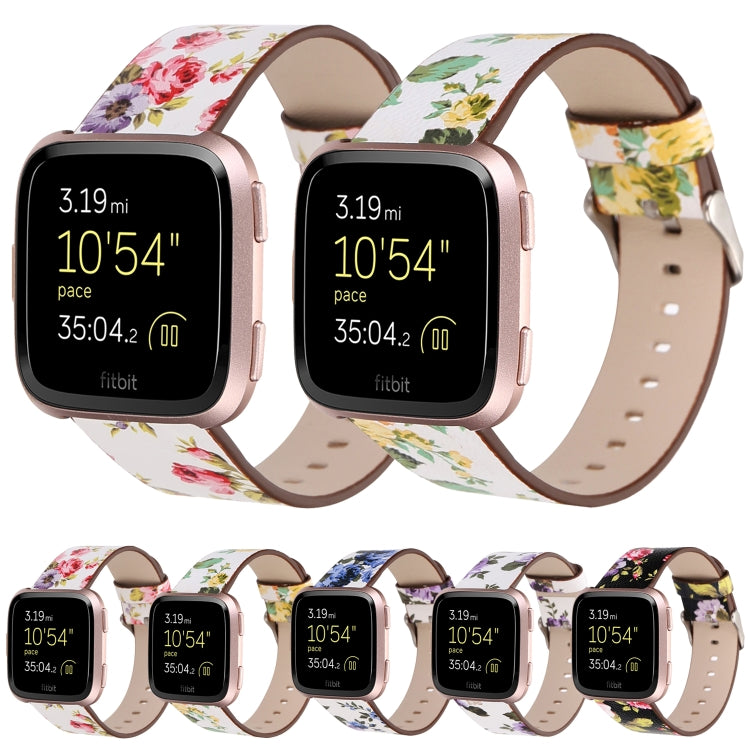 Per Fitbit Versa 1/2 cinturino da polso di ricambio con motivo floreale