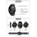 GT3 Smart Watch con schermo rotondo full-fit da 1,3 pollici, supporto per monitor del sonno / cardiofrequenzimetro / monitoraggio della temperatura