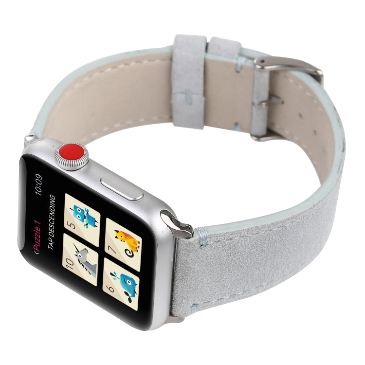 Cinturino in vera pelle smerigliata per Apple Watch Series 6 e SE e 5 e 4 44 mm / 3 e 2 e 1 42 mm, For Apple Watch Series 7 45mm / 6 & SE & 5 & 4 44mm / 3 & 2 & 1 42mm