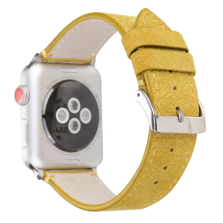 Cinturino in vera pelle smerigliata per Apple Watch Series 6 e SE e 5 e 4 44 mm / 3 e 2 e 1 42 mm, For Apple Watch Series 7 45mm / 6 & SE & 5 & 4 44mm / 3 & 2 & 1 42mm