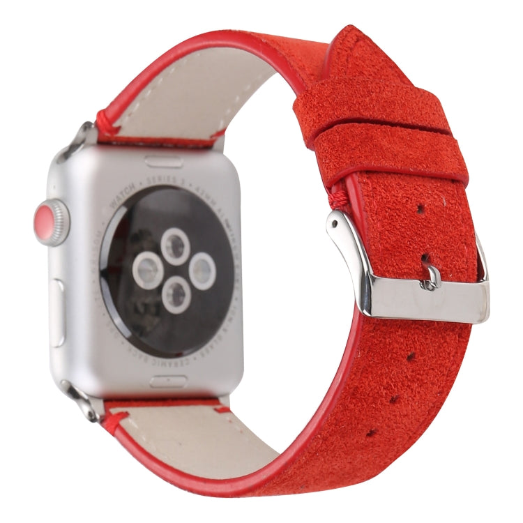 Cinturino in vera pelle smerigliata per Apple Watch Series 6 e SE e 5 e 4 44 mm / 3 e 2 e 1 42 mm, For Apple Watch Series 7 45mm / 6 & SE & 5 & 4 44mm / 3 & 2 & 1 42mm