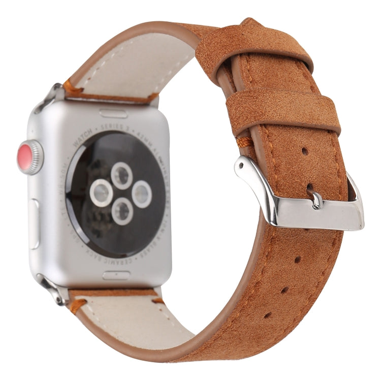Cinturino in vera pelle smerigliata per Apple Watch Series 6 e SE e 5 e 4 44 mm / 3 e 2 e 1 42 mm, For Apple Watch Series 7 45mm / 6 & SE & 5 & 4 44mm / 3 & 2 & 1 42mm
