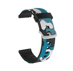 Cinturino da polso di ricambio in silicone mimetico con fibbia in argento, 20mm For Samsung Galaxy Watch 3 41mm, 22mm For Samsung Galaxy Watch 3 45mm, 20mm For Samsung Galaxy Watch Active2 44mm, 20mm For Huawei Watch GT 2 42mm                          ...
