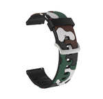 Cinturino da polso di ricambio in silicone mimetico con fibbia in argento, 20mm For Samsung Galaxy Watch 3 41mm, 22mm For Samsung Galaxy Watch 3 45mm, 20mm For Samsung Galaxy Watch Active2 44mm, 20mm For Huawei Watch GT 2 42mm                          ...