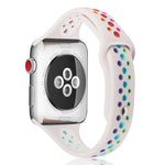 Cinturino in silicone arcobaleno per Apple Watch Series 6 e SE e 5 e 4 40 mm / 3 e 2 e 1 38 mm, For Apple Watch Series 8&7 41mm / SE 2&6&SE&5&4 40mm / 3&2&1 38mm, For Apple Watch Series 7 41mm / 6 & SE & 5 & 4 40mm / 3 & 2 & 1 38mm