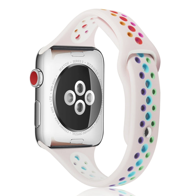 Cinturino in silicone arcobaleno per Apple Watch Series 6 e SE e 5 e 4 40 mm / 3 e 2 e 1 38 mm, For Apple Watch Series 8&7 41mm / SE 2&6&SE&5&4 40mm / 3&2&1 38mm, For Apple Watch Series 7 41mm / 6 & SE & 5 & 4 40mm / 3 & 2 & 1 38mm