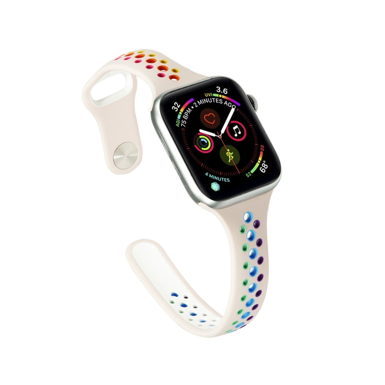 Cinturino in silicone arcobaleno per Apple Watch Series 6 e SE e 5 e 4 40 mm / 3 e 2 e 1 38 mm, For Apple Watch Series 8&7 41mm / SE 2&6&SE&5&4 40mm / 3&2&1 38mm, For Apple Watch Series 7 41mm / 6 & SE & 5 & 4 40mm / 3 & 2 & 1 38mm