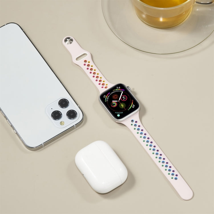 Cinturino in silicone arcobaleno per Apple Watch Series 6 e SE e 5 e 4 40 mm / 3 e 2 e 1 38 mm, For Apple Watch Series 8&7 41mm / SE 2&6&SE&5&4 40mm / 3&2&1 38mm, For Apple Watch Series 7 41mm / 6 & SE & 5 & 4 40mm / 3 & 2 & 1 38mm