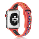 Cinturino in silicone arcobaleno per Apple Watch Series 6 e SE e 5 e 4 40 mm / 3 e 2 e 1 38 mm, For Apple Watch Series 8&7 41mm / SE 2&6&SE&5&4 40mm / 3&2&1 38mm, For Apple Watch Series 7 41mm / 6 & SE & 5 & 4 40mm / 3 & 2 & 1 38mm