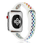 Cinturino in silicone arcobaleno per Apple Watch Series 6 e SE e 5 e 4 40 mm / 3 e 2 e 1 38 mm, For Apple Watch Series 8&7 41mm / SE 2&6&SE&5&4 40mm / 3&2&1 38mm, For Apple Watch Series 7 41mm / 6 & SE & 5 & 4 40mm / 3 & 2 & 1 38mm