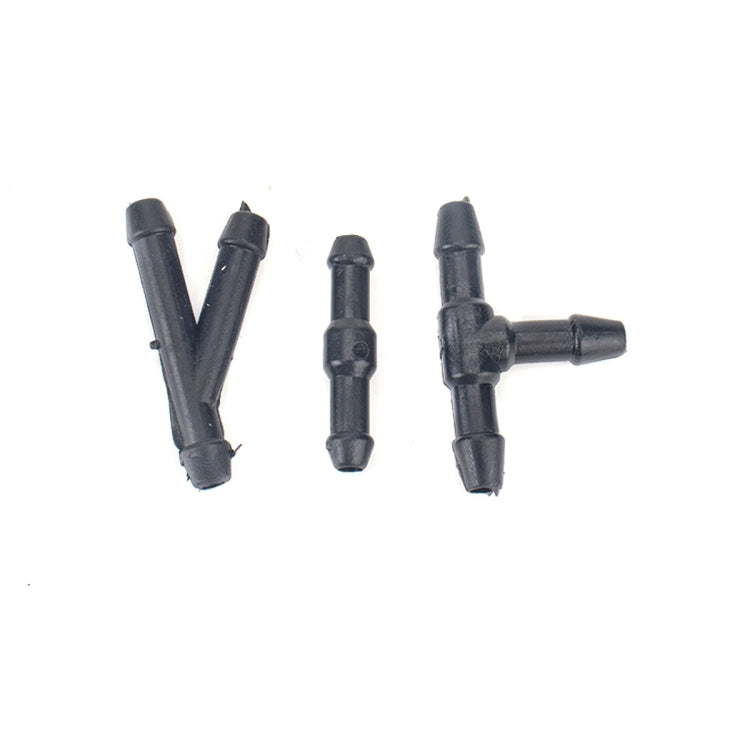 2 pezzi ugello di spruzzo d'acqua per tergicristallo per parabrezza anteriore + set di connettori per tubi 3W7Z17603AA per Ford F-150, For Ford F-150 + Hose
