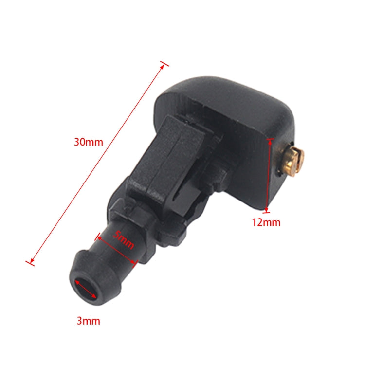 2 pezzi ugello di spruzzo d'acqua per tergicristallo per parabrezza anteriore + set di connettori per tubi 3W7Z17603AA per Ford F-150, For Ford F-150 + Hose