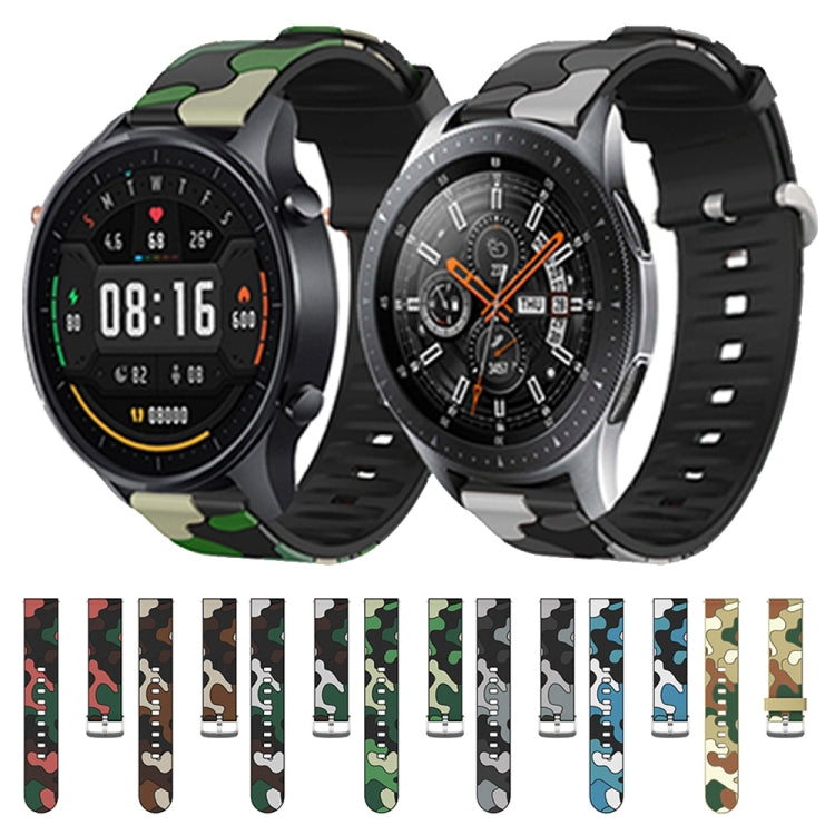 Cinturino da polso di ricambio in silicone mimetico con fibbia in argento, 20mm For Fossil Gen 5 Carlyle, 20mm For Fossil Hybrid Smartwatch HR, 20mm For Fossil Mens Gen 4 Explorist HR, 20mm For Fossil Mens Sport