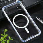 Custodia magnetica trasparente in TPU per iPhone XR