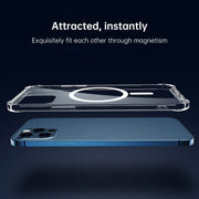Custodia magnetica antiurto trasparente per PC + TPU protettiva Magsafe, For iPhone X / XS, For iPhone XR, For iPhone XS Max